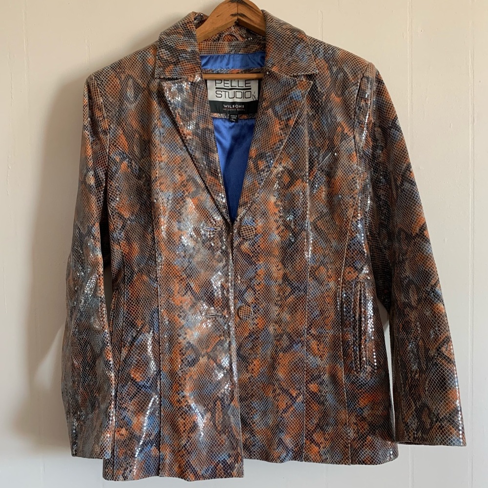 Vintage Pelle Studio Leather ‘Snakeskin’’ Jacket